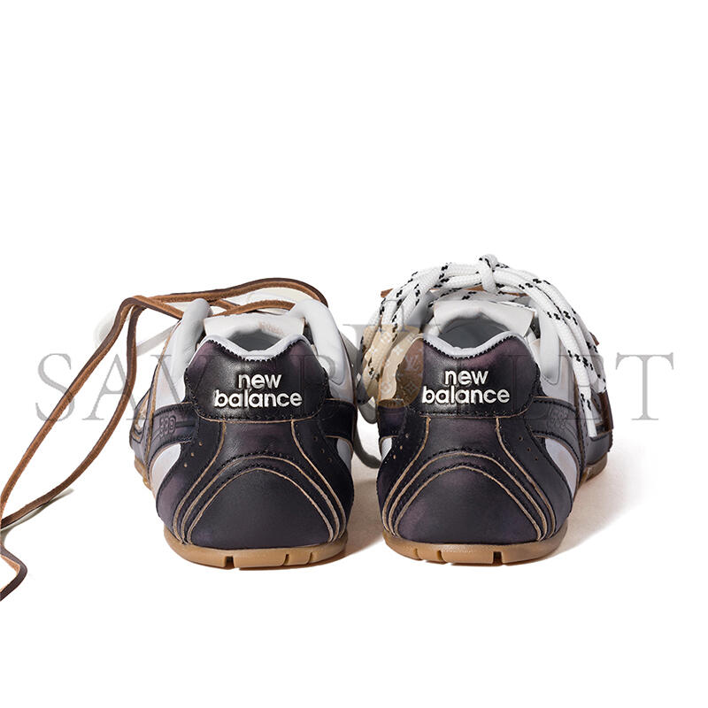 MIU MIU  X  BALANCE 530 SL EMBELLISHED CALFSKIN SNEAKERS 5E165E